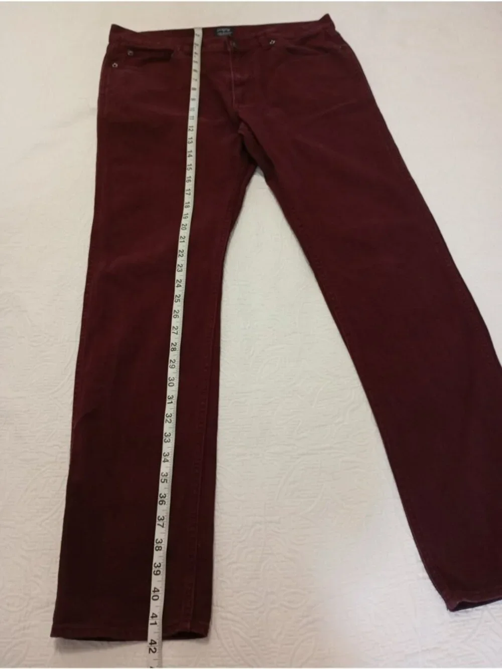 J.Crew Mens The Sutton Corduroy Pants In Burgundy Size 32x32